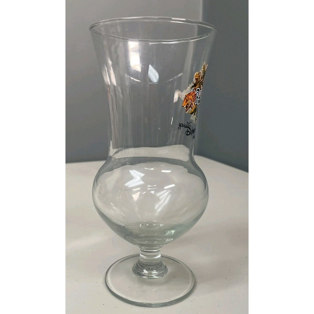 Downtown Disney Anaheim Rainforest Cafe Collectible Hurricane Glass Cup - Picture 4 of 5
